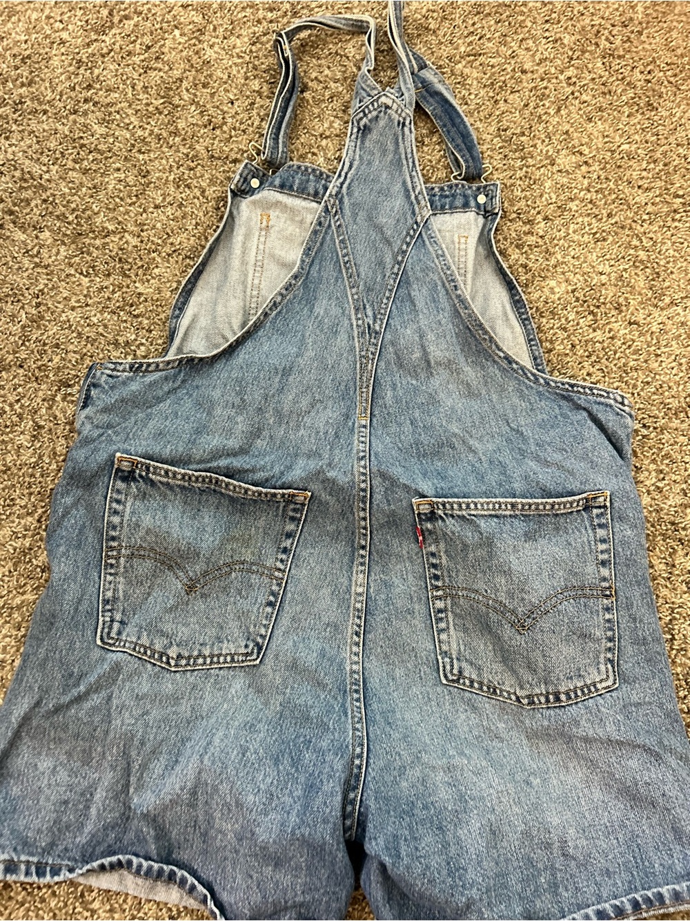 Levi’s Denim Short Overalls - Light Blue Shorts Overall - Picture 2 of 4